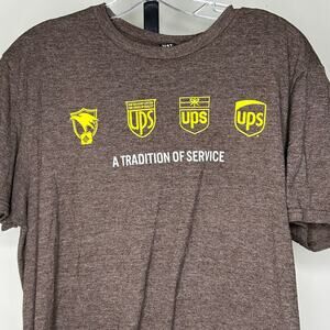 DISTRICT brand UPS Tshirt- Medium- brown heathered short sleeve‎ transportation